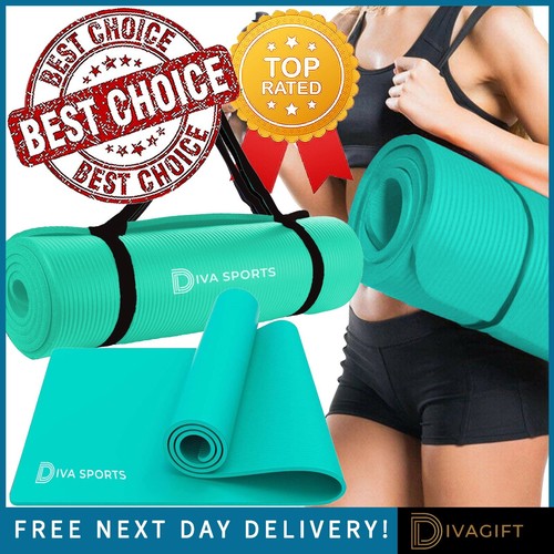 Turquoise yoga mat 15mm - 15mm, thick